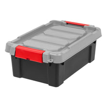 Load image into Gallery viewer, IRIS Store It All Plastic Storage Totes, 3 Gallons, 6 1/2in x 11 5/8in x 18 1/8in, Black, Case Of 6
