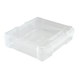 IRIS Portable Project Cases, 11-7/8in x 11-3/8in x 19-1/8in, Clear, Pack Of 6 Cases