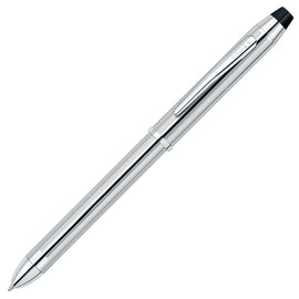Cross Tech3+ Multifunctional Pen/Pencil, Medium Point, 1.0 mm, Chrome Barrel, Assorted Ink Colors