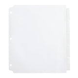 Office Depot Brand Insertable Extra-Wide Dividers With Big Tabs, Clear, 5-Tab
