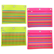 Load image into Gallery viewer, Inkology Puffy Print Binder Pencil Pouches, Assorted Colors, Pack Of 8 Pouches