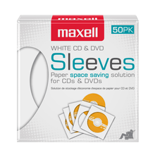 Load image into Gallery viewer, Maxell White CD / DVD Sleeves