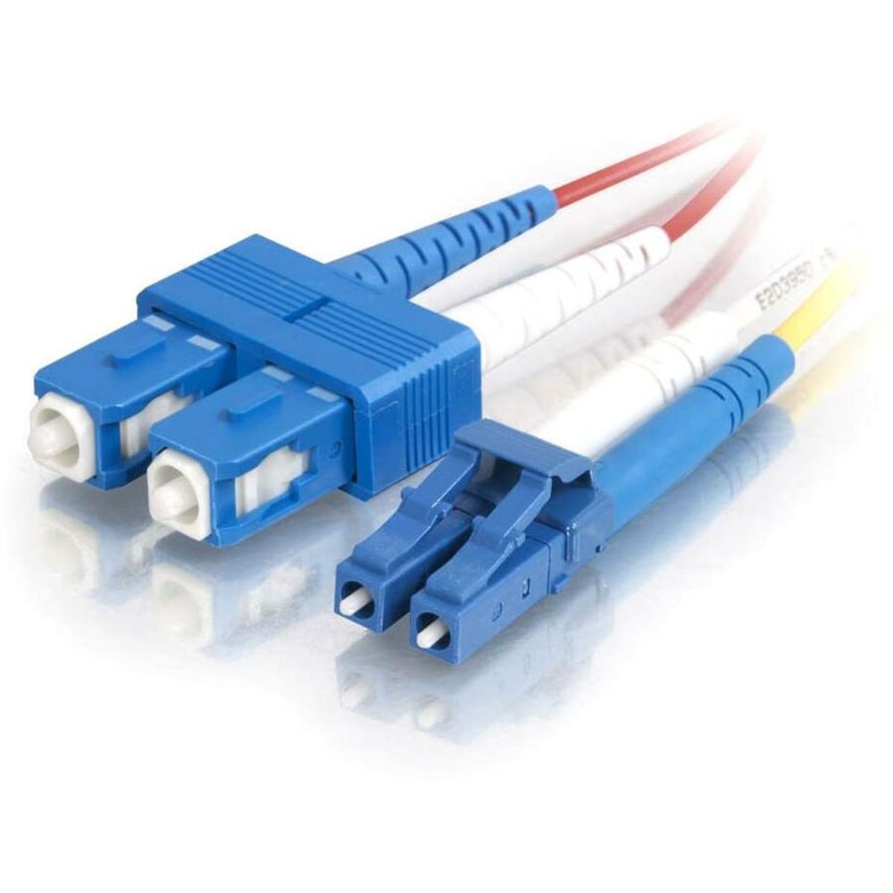 C2G-2m LC-SC 9/125 OS1 Duplex Singlemode Fiber Optic Cable (Plenum-Rated) - Red - 2m LC-SC 9/125 Duplex Single Mode OS2 Fiber Cable - Plenum CMP-Rated - Red - 6ft