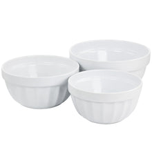 Load image into Gallery viewer, Martha Stewart 3-Piece Stoneware Bowl Set, White