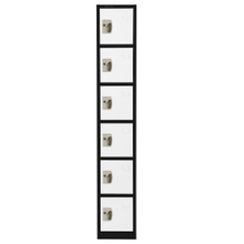Load image into Gallery viewer, Alpine 6-Tier Steel Lockers, 72inH x 12inW x 12inD, Black/White, Pack Of 2 Lockers