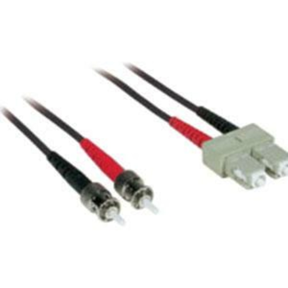 C2G SC-ST 62.5/125 OM1 Duplex Multimode Fiber Optic Cable (Plenum-Rated) - Patch cable - ST multi-mode (M) to SC multi-mode (M) - 5 m - fiber optic - duplex - 62.5 / 125 micron - OM1 - molded, plenum - black