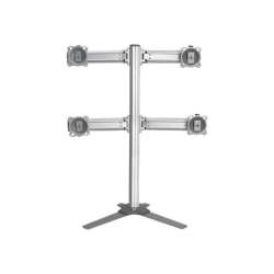 Chief KONTOUR K3F220S Desk Mount for Flat Panel Display - Silver - Height Adjustable - 4 Display(s) Supported - 24in to 27in Screen Support - 14.99 lb Load Capacity - 75 x 75, 100 x 100 - VESA Mount Compatible