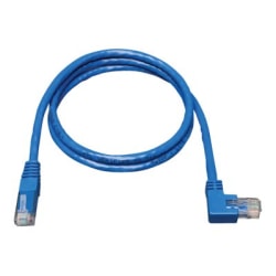 Eaton Tripp Lite Series Right-Angle Cat6 Gigabit Molded UTP Ethernet Cable (RJ45 Right-Angle M to RJ45 M), Blue, 5 ft. (1.52 m) - Patch cable - RJ-45 (M) to RJ-45 (M) - 5 ft - CAT 6 - molded, right-angled connector, stranded - blue