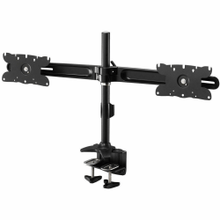 Load image into Gallery viewer, Amer AMR2C32 Clamp Mount for Monitor - Landscape/Portrait - TAA Compliant - Height Adjustable - 2 Display(s) Supported - 32in Screen Support - 27 lb Load Capacity - 75 x 75, 100 x 100, 200 x 200 - VESA Mount Compatible