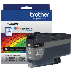 Brother LC406XL INKvestment Black High-Yield Ink Tank, LC406XLBK