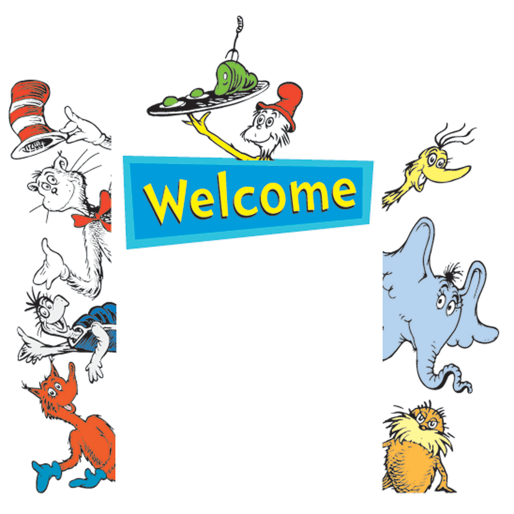Eureka Welcome Go-Arounds Accents, Dr. Seuss, Multicolor, Pack Of 7