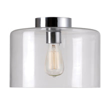 Load image into Gallery viewer, Kenroy Home Capri 1-Light Flush Mount Lamp, Clear/Silver