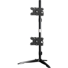 Load image into Gallery viewer, Amer Dual Monitor Stand Vertical Mount Max 32in Monitors - Up to 32in Screen Support - 52.91 lb Load Capacity - 38in Height x 12.1in Width - Aluminum Alloy, Steel - TAA Compliant