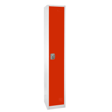 Load image into Gallery viewer, Alpine AdirOffice 1-Tier Steel Locker, 72inH x 12inW x 12inD, Red