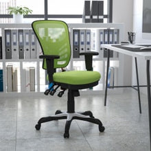 Load image into Gallery viewer, Flash Furniture Ergonomic Mesh Mid-Back Swivel Task Chair, Green/Black