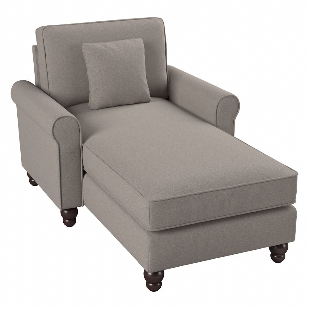 Bush Furniture Hudson Chaise Lounge With Arms, Beige Herringbone, Standard Delivery