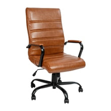 Load image into Gallery viewer, Flash Furniture LeatherSoft Faux Leather High-Back Office Chair, Brown/Black/Chrome