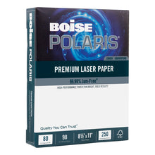 Load image into Gallery viewer, Boise POLARIS Premium Laser Cover Paper, Letter Size (8 1/2in x 11in), 80 Lb, FSC Certified, Ream Of 250 Sheets