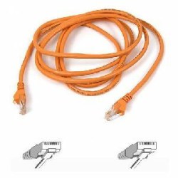 Belkin Cat5e Patch Cable - RJ-45 Male - RJ-45 Male - 50ft - Orange
