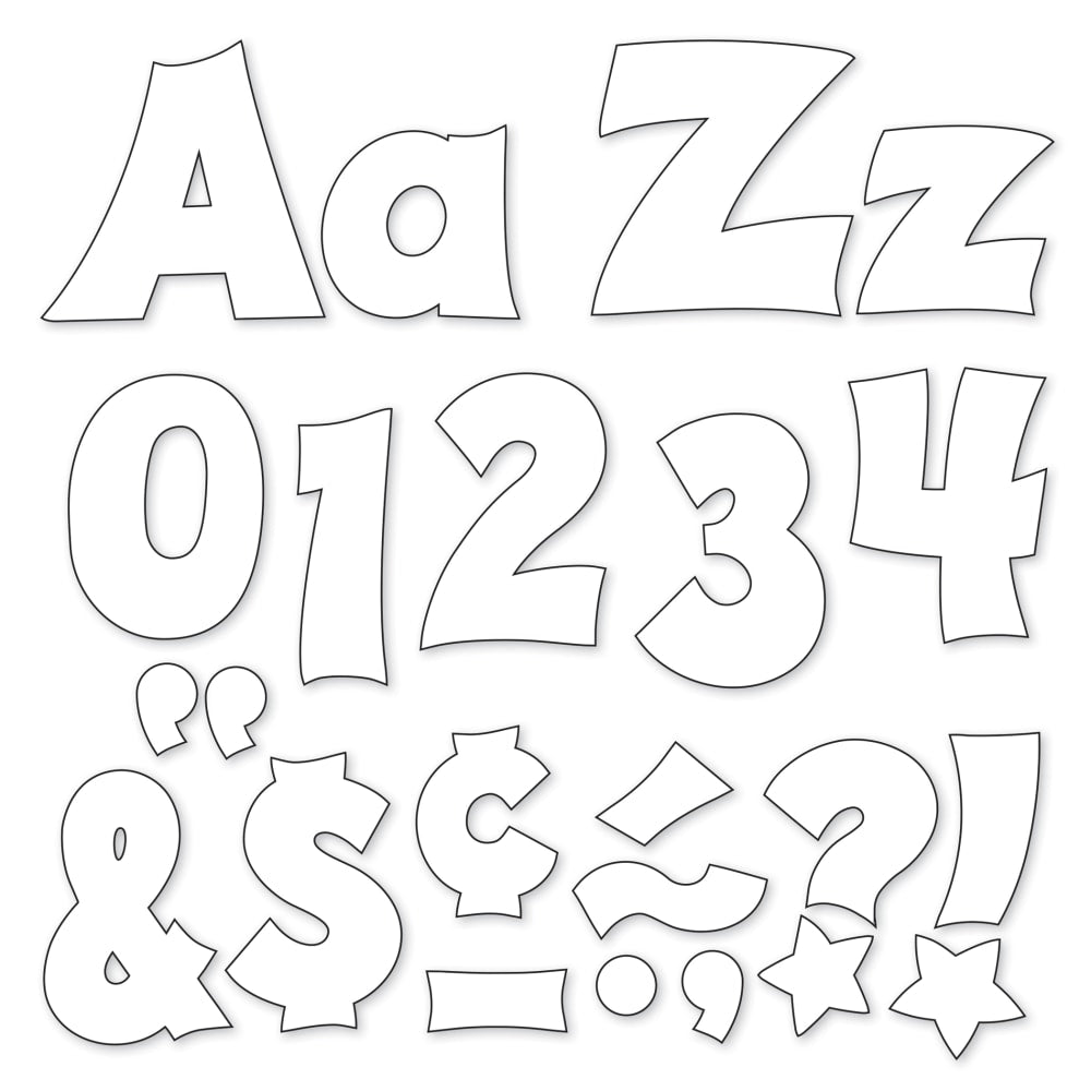 TREND Ready Letters, Friendly Uppercase/Lowercase Combo, 4in, White, Pack Of 226