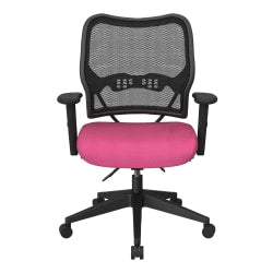 Space Seating Deluxe Ergonomic Mesh Mid-Back Office Chair, Pink/Black