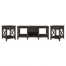 Load image into Gallery viewer, Bush Furniture Key West Coffee Table With Set Of 2 End Tables, Dark Gray Hickory, Standard Delivery