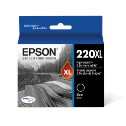 Epson 220XL DuraBrite Black High Yield Ink Cartridge, T220XL120-S