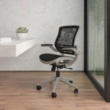 Load image into Gallery viewer, Flash Furniture Mesh Mid-Back Executive Office Chair, Black/Graphite Silver