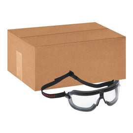 Fectoggles Impact Goggles With Elastic Headband, Large, Clear/Black, Case Of 10