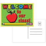 Top Notch Teacher Products Welcome To Our Class Postcards, 4 1/2in x 6in, Multicolor, 30 Postcards Per Pack, Bundle Of 12 Packs