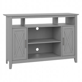 Bush Furniture Key West Tall TV Stand for 55in TV, 32-2/5inH x 48inW x 15-5/7inD, Cape Cod Gray, Standard Delivery