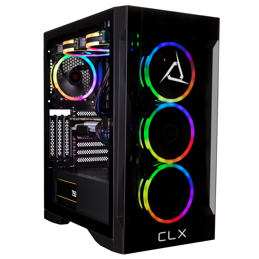 CLX SET Gaming Desktop PC, AMD Ryzen 9, 32GB Memory, 500GB Solid State Drive/4TB Hard Drive, Windows 11