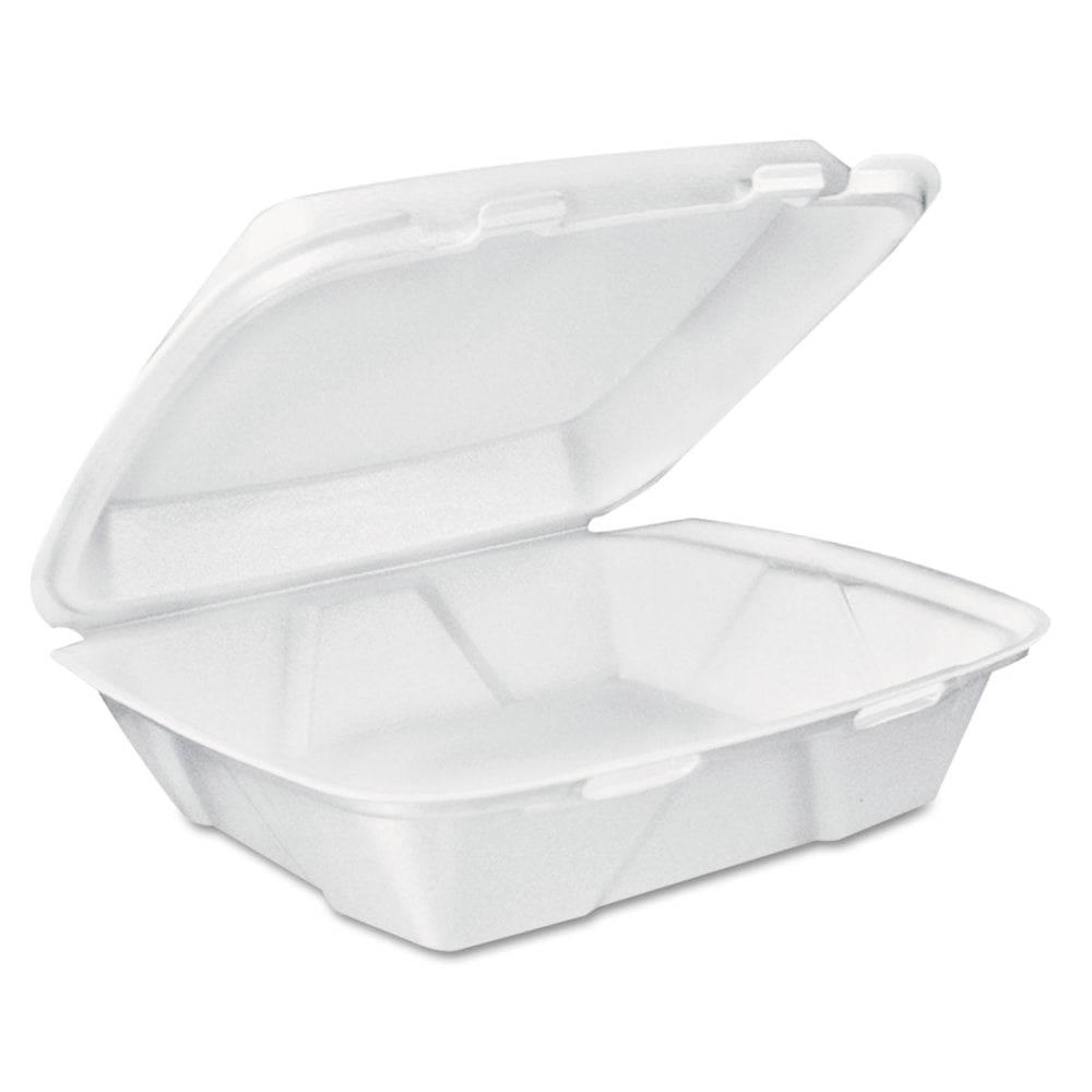 Dart Foam Carryout Food Containers, White, Pack Of 200 Containers