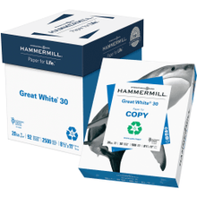 Load image into Gallery viewer, Hammermill Great White 30 Copy Paper, 5 Reams, White, Letter (8.5in x 11in), 2500 Sheets Per Case, 20 Lb, 92 Brightness