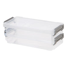 Load image into Gallery viewer, IRIS Layered Latch Boxes, 8-1/2in x 4in x 3-1/4in, Clear, Pack Of 8 Boxes