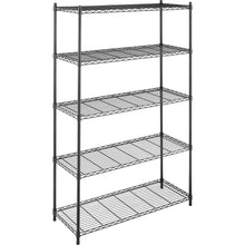 Load image into Gallery viewer, Whitmor 6070-3885 Storage Rack - 5 Tier(s) - 74in Height x 48in Width x 18in Depth - Adjustable Shelf, Heavy Duty - Black - Steel - 1