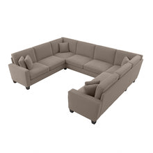 Load image into Gallery viewer, Bush Furniture Stockton 125inW U-Shaped Sectional Couch, Tan, Standard Delivery