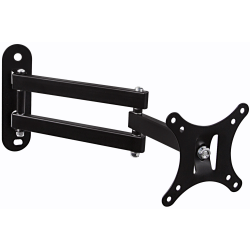 Mount-It! Monitor Wall-Mount Arm, 4inH x 18inW x 4inD, Black