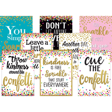 Load image into Gallery viewer, Teacher Created Resources Confetti Posters, 13-3/8in x 19in, Set Of 8 Posters