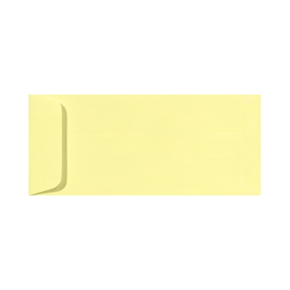 LUX Open-End Envelopes, #10, Peel & Press Closure, Lemonade Yellow, Pack Of 50