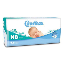 Attends Comfees Baby Diapers, Size Newborn, White, Pack Of 42