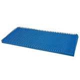 DMI Convoluted Foam Bed Pad Mattress Topper, Hospital Size, 33inH x 72inW x 4inD, Blue