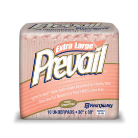 Prevail Super Absorbent Underpads, 30in x 36in, Green, Box Of 25