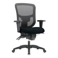Load image into Gallery viewer, WorkPro 9500XL Series Big &amp; Tall Ergonomic Mesh/Antimicrobial Vinyl Mid-Back Chair, Black/Black, BIFMA Compliant