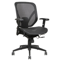 Lorell Executive Mesh Mid-Back Chair, Black
