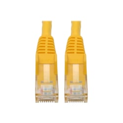 Tripp Lite Cat6 GbE Gigabit Ethernet Snagless Molded Patch Cable UTP Yellow RJ45 M/M 6in 6in - 1 x RJ-45 Male Network - 1 x RJ-45 Male Network - Gold Plated Contact - Yellow