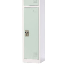 Load image into Gallery viewer, Alpine 1-Tier Steel Lockers, 72inH x 12inW x 12inD, Misty Green, Set Of 2 Lockers
