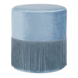 LumiSource Fringe Ottoman, Powder Blue