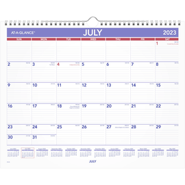 2023-2024 AT-A-GLANCE Academic Monthly Wall Calendar, 15in x 12in, July 2023 to June 2024, AY828