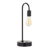 LumiSource Cane Tube Task Lamp, 17inH, Matte Black